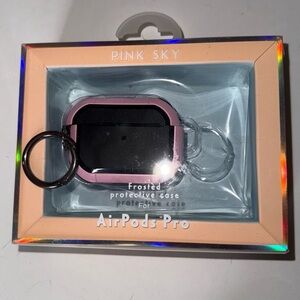 Frosted Protective Case for AirPods Pro Pink and Black